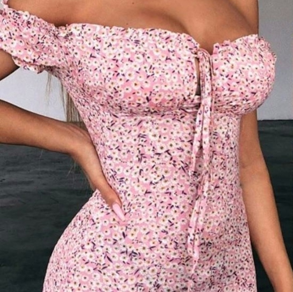 Daisy Pink Flower Dress
